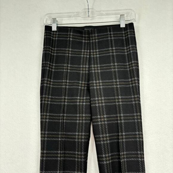 Sanctuary x Anthropologie Skinny Ankle Pants Stretch Pull On Black Plaid Size XS - Picture 4 of 10